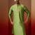 Men green silk anmol jacquard kurta - premium ethnic motif wedding festive wear