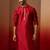 Men maroon silk anmol jacquard kurta - premium ethnic motif royal festive wear
