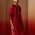 Men maroon silk anmol jacquard kurta - premium ethnic motif royal festive wear
