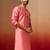 Men pink silk anmol jacquard kurta - premium ethnic motif wedding festive wear