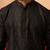 Men black silk fancy jacquard kurta - premium katan ethnic motif wedding wear