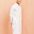 Men white viscose kurta - long sleeve mandarin collar festive wedding traditional ethnic wear