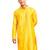 Men yellow viscose kurta - long sleeve mandarin collar festive wedding traditional ethnic wear