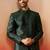 Men bottle green silk jodhpuri - premium jacquard floral wedding party wear
