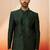 Men bottle green silk jodhpuri - premium jacquard floral wedding party wear