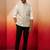 Men Cream silk nehru jacket - premium jacquard ethnic contemporary festive wear