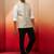 Men Cream silk nehru jacket - premium jacquard ethnic contemporary festive wear