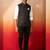 Men black silk nehru jacket - premium jacquard ethnic festive party wear