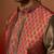 Men bronze maroon silk 3-piece jacquard set - premium ethnic motif royal ensemble