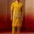 Men mustard silk 3-piece nehru jacket set - premium thread embroidered complete ensemble