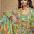 Multicolor chinon silk digital print western style plazzo suit