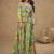 Multicolor chinon silk digital print western style plazzo suit