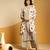 Off white floral printed crepe kurta set