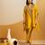 Yellow embroidered chanderi kurta set