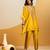 Yellow embroidered chanderi kurta set