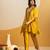 Yellow embroidered chanderi kurta set