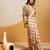 Off white floral printed crepe Dress With Jacket