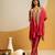 Pink embroidered chanderi kurta set