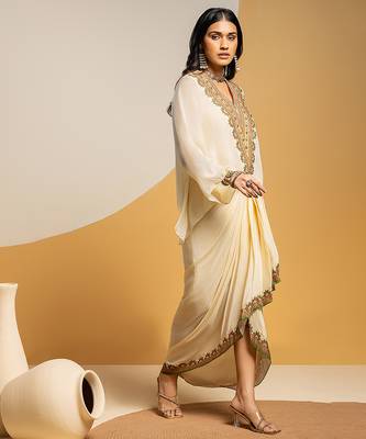 Off white embroidered chanderi Co Ord Set 2