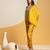 Yellow embroidered chanderi kurta set