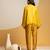 Yellow embroidered chanderi kurta set