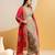 Multicolor floral printed crepe Dress With Cape