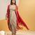 Multicolor floral printed crepe Dress With Cape