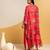 Multicolor floral printed crepe Dress With Cape