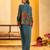 Blue embroidered crepe Co Ord Set