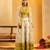 Off white floral printed silk Co Ord Set With Cape