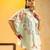 Blue floral printed chanderi co ord set