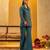 Blue embroidered cotton co ord set