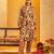 Multicolor floral printed silk kurta set