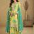 Light yellow chinon silk digital print palazzo suit