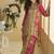 Pink crepe silk emblissed mirror work designer cord set