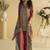 Maroon crepe silk emblissed mirror work designer cord set