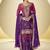 Violet chinon silk digital print palazzo suit
