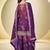 Violet chinon silk digital print palazzo suit