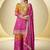 Pink chinon silk digital print palazzo suit