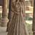 beige chinon silk embroidered ready to wear lehenga with strug