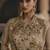 beige chinon silk embroidered ready to wear lehenga with strug