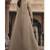 beige chinon silk embroidered ready to wear lehenga with strug