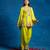 Yellow embroidered silk kurta set