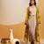Multicolor floral printed satin Dress With Cape