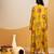 Multicolor floral printed satin Dress With Cape