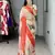 Cream color kalamkari printed silk saree with unstitched blouse