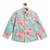 Cream floral printed viscose bandhgala set