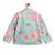 Cream floral printed viscose bandhgala set