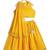 Yellow plain cotton lehenga