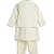 Cream floral printed viscose nehru jacket set